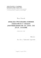 Analiza programa zimske igraonice u gradu Jastrebarsko od 2003. do 2015. god.