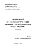 Program korektivnih vježbi primjeren za korisnike grupnih fitness programa