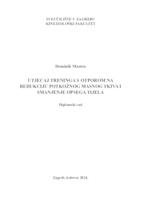 prikaz prve stranice dokumenta UTJECAJ TRENINGA S OTPOROM NA REDUKCIJU POTKOŽNOG MASNOG TKIVA I SMANJENJE OPSEGA TIJELA