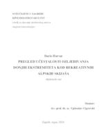 prikaz prve stranice dokumenta Pregled učestalosti ozljeđivanja donjih ekstremiteta kod rekreativnih alpskih skijaša