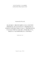 prikaz prve stranice dokumenta Razlike u brzini kretanja i dužini pređene udaljenosti s obzirom na izbor tehnike kretanja u pripremnoj fazi izvođenja bloka: dokoračna, križna i kombinirana tehnika