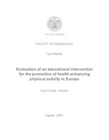 prikaz prve stranice dokumenta Evaluation of an educational intervention for the promotion of health-enhancing physical activity in Europe