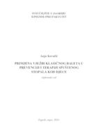 prikaz prve stranice dokumenta PRIMJENA VJEŽBI KLASIČNOG BALETA U PREVENCIJI I TERAPIJI SPUŠTENOG STOPALA KOD DJECE