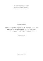 prikaz prve stranice dokumenta ORGANIZACIJA SPORTSKIH NATJECANJA NA PRIMJERU EUROPSKOG SVEUČILIŠNOG COMBAT PRVENSTVA 2023.