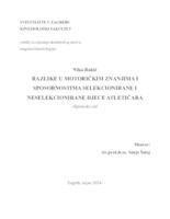 prikaz prve stranice dokumenta Razlike u motoričkim znanjima i sposobnostima selekcionirane i neselekcionirane djece atletičara