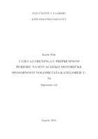 prikaz prve stranice dokumenta Utjecaj treninga u pripremnom periodu na situacijsko motoričke sposobnosti nogometaša kategorije U-16
