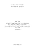 prikaz prve stranice dokumenta Analiza rukometnog pravila igre 'nulti korak' u otvorenom i zatvorenom motoričkom programu izvedbe