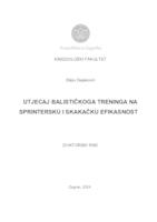 prikaz prve stranice dokumenta Utjecaj balističkoga treninga na sprintersku i skakačku efikasnost