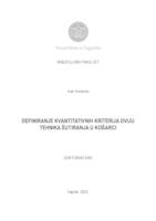 prikaz prve stranice dokumenta Definiranje kvantitativnih kriterija dviju tehnika šutiranja u košarci