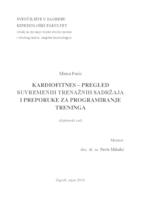 prikaz prve stranice dokumenta Kardiofitnes - pregled suvremenih trenažnih sadržaja i preporuke za programiranje treninga