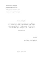 prikaz prve stranice dokumenta Svojstva, funkcija i načini tretiranja mišićne fascije