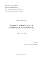 prikaz prve stranice dokumenta Interesi prema sportu stanovnika jednog otoka