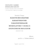 prikaz prve stranice dokumenta Elektromiografske karakteristike paravertebralne muskulature u osoba s idiopatskom skoliozom