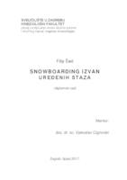 prikaz prve stranice dokumenta Snowboarding izvan uređenih staza
