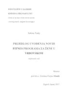 prikaz prve stranice dokumenta Prijedlog uvođenja novih fitnes programa za žene u Vrbovskom