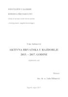 prikaz prve stranice dokumenta Aktivna Hrvatska u razdoblju 2015. - 2017. Godine
